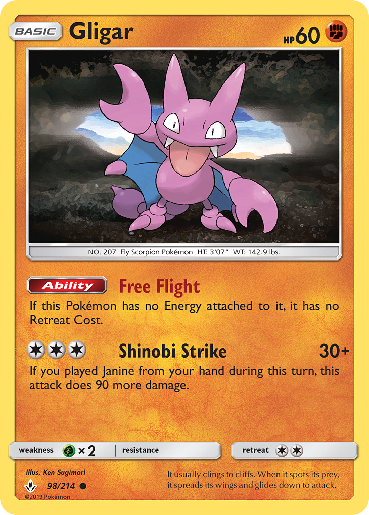 Gligar (98/214) [Sun & Moon: Unbroken Bonds] | Good Games North