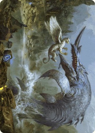Horned Loch-Whale Art Card [Wilds of Eldraine Art Series] | Good Games North