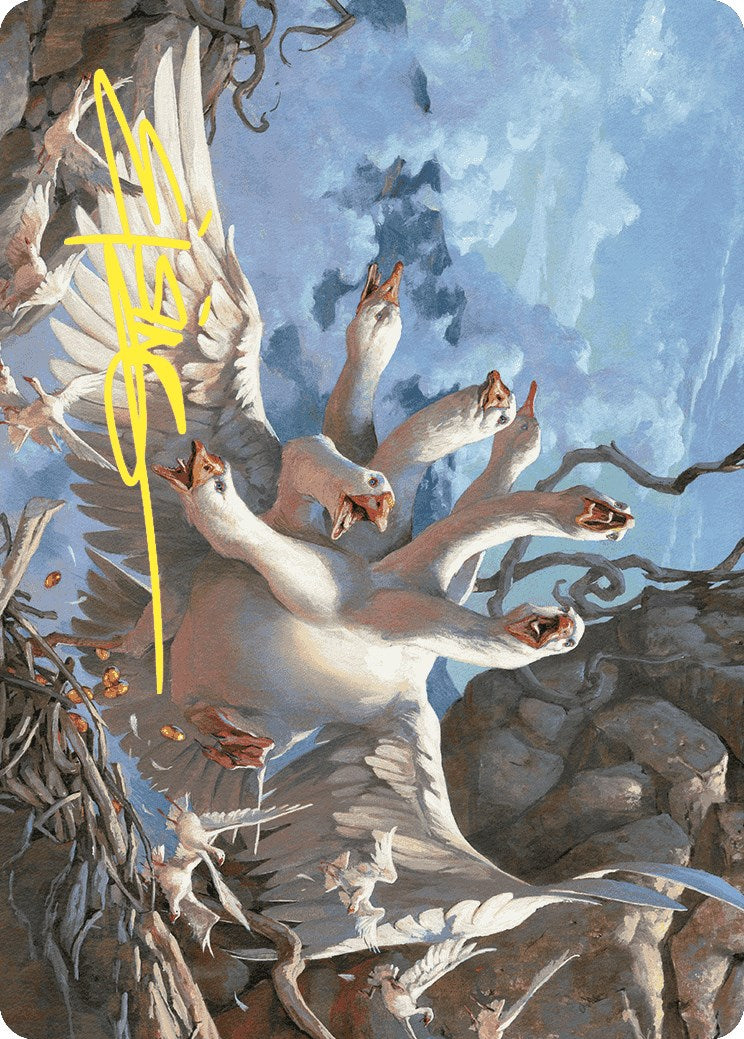 The Goose Mother Art Card (Gold-Stamped Signature) [Wilds of Eldraine Art Series] | Good Games North