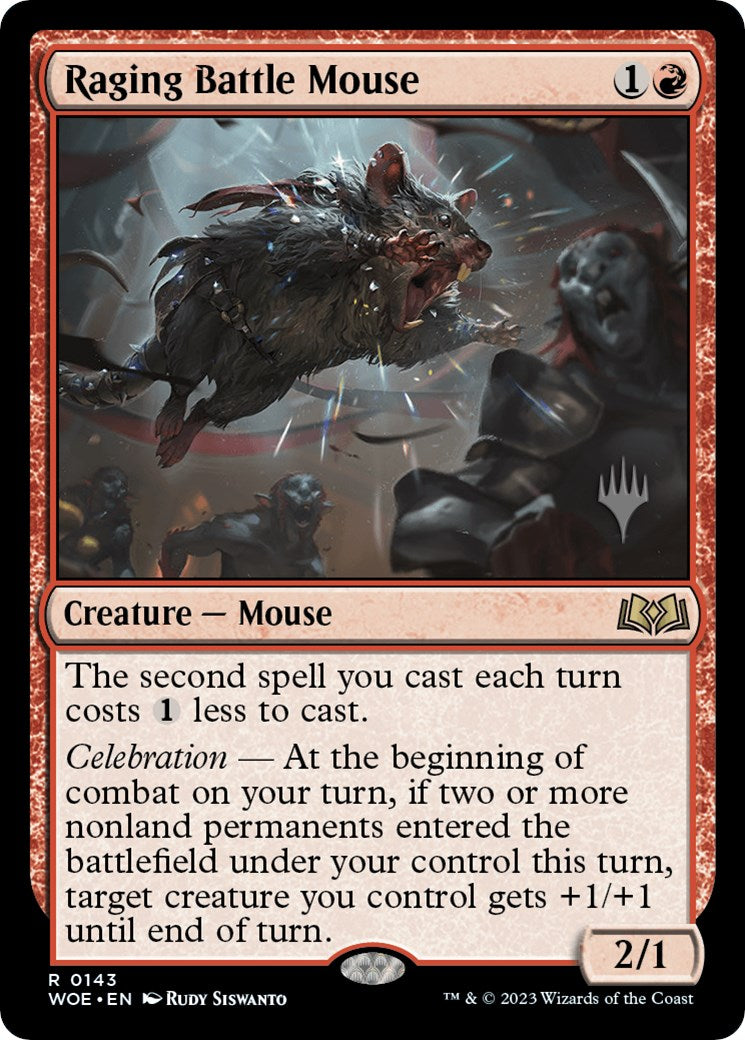 Raging Battle Mouse (Promo Pack) [Wilds of Eldraine Promos] | Good Games North