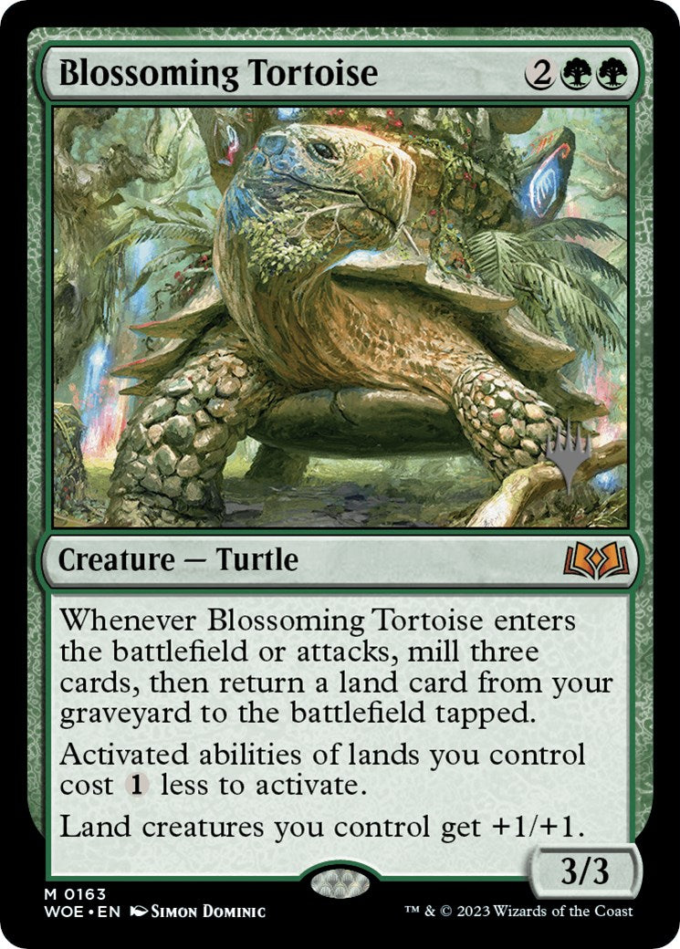 Blossoming Tortoise (Promo Pack) [Wilds of Eldraine Promos] | Good Games North