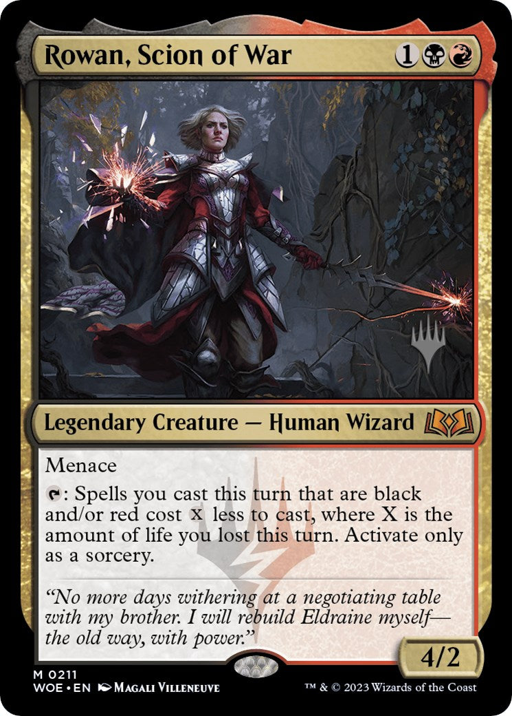 Rowan, Scion of War (Promo Pack) [Wilds of Eldraine Promos] | Good Games North