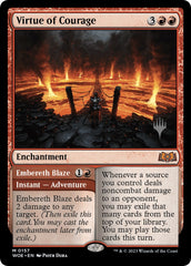 Virtue of Courage //Embereth Blaze (Promo Pack) [Wilds of Eldraine Promos] | Good Games North