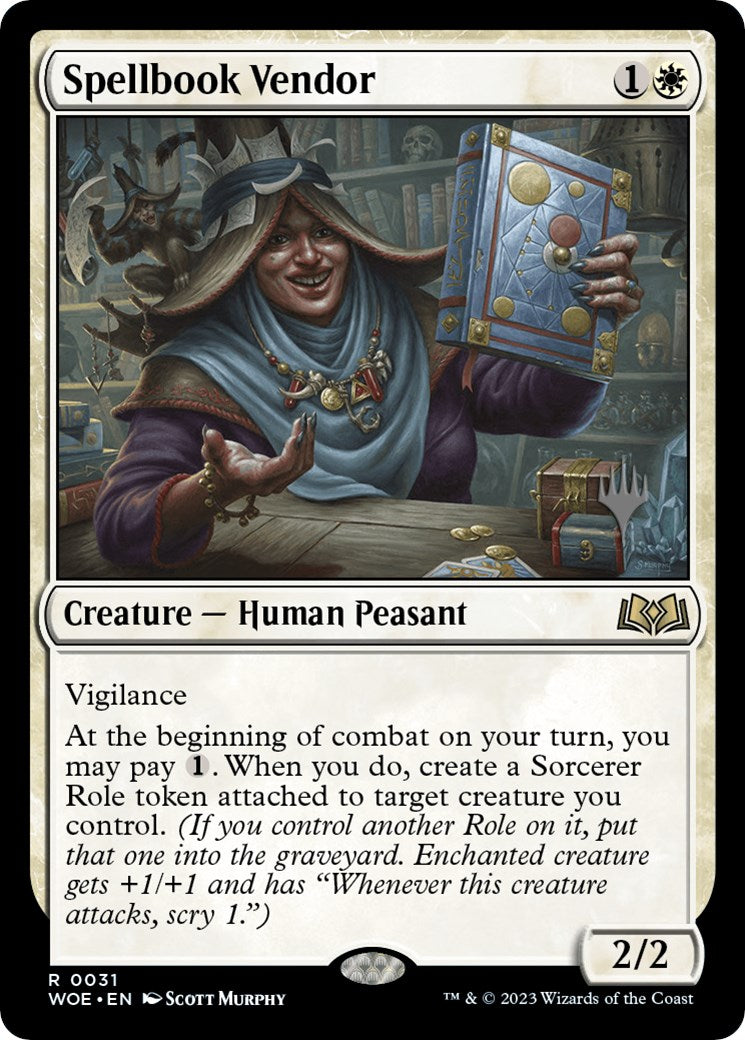 Spellbook Vendor (Promo Pack) [Wilds of Eldraine Promos] | Good Games North