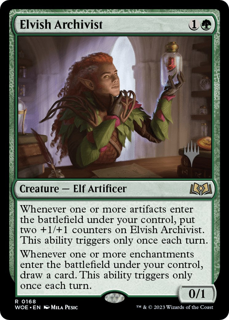 Elvish Archivist (Promo Pack) [Wilds of Eldraine Promos] | Good Games North