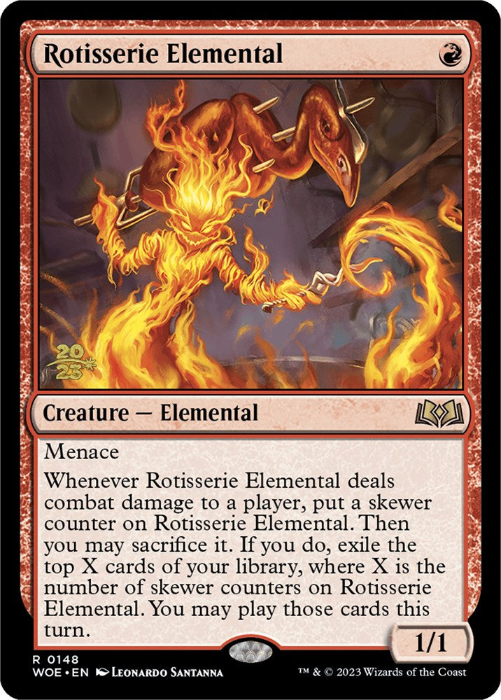 Rotisserie Elemental [Wilds of Eldraine Prerelease Promos] | Good Games North