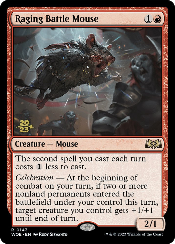 Raging Battle Mouse [Wilds of Eldraine Prerelease Promos] | Good Games North