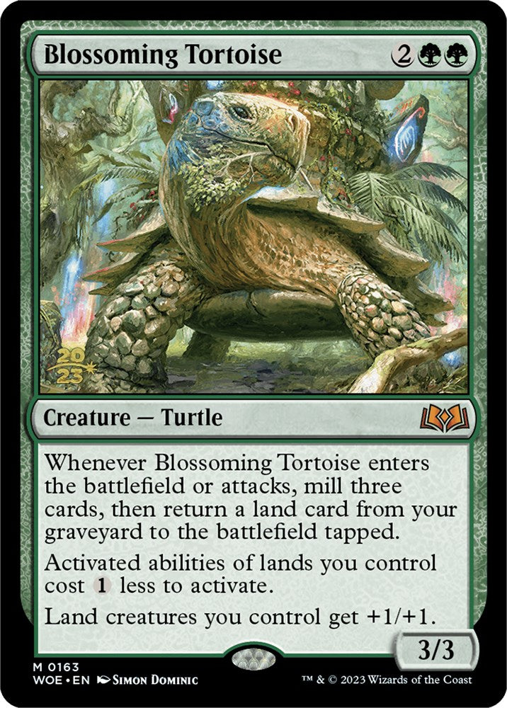 Blossoming Tortoise [Wilds of Eldraine Prerelease Promos] | Good Games North