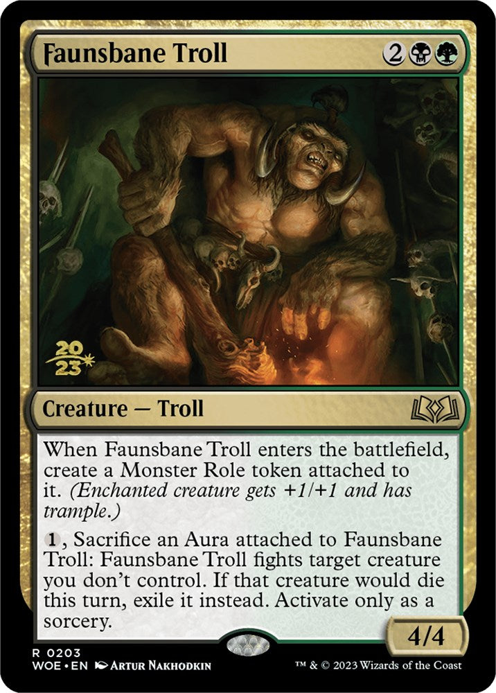 Faunsbane Troll [Wilds of Eldraine Prerelease Promos] | Good Games North