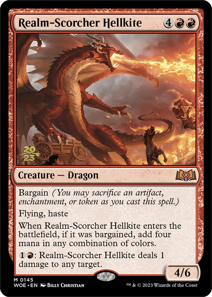 Realm-Scorcher Hellkite [Wilds of Eldraine Prerelease Promos] | Good Games North