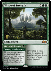 Virtue of Strength // Garenbrig Growth (Promo Pack) [Wilds of Eldraine Promos] | Good Games North