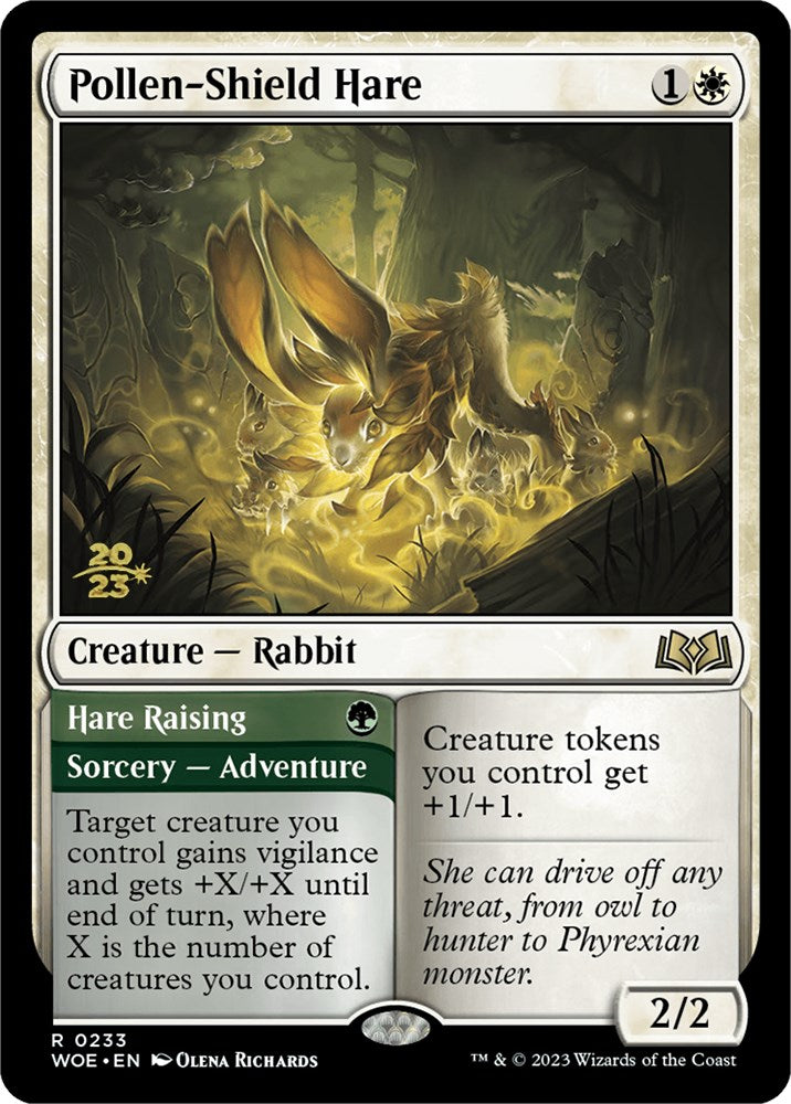 Pollen-Shield Hare // Hare Raising [Wilds of Eldraine Prerelease Promos] | Good Games North