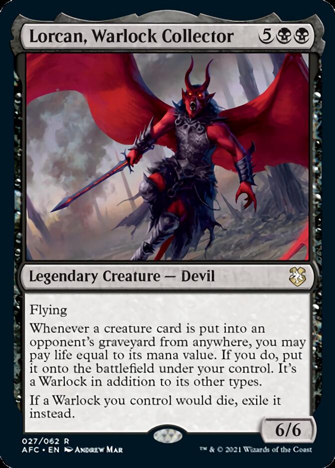 Lorcan, Warlock Collector [Dungeons & Dragons: Adventures in the Forgotten Realms Commander] | Good Games North