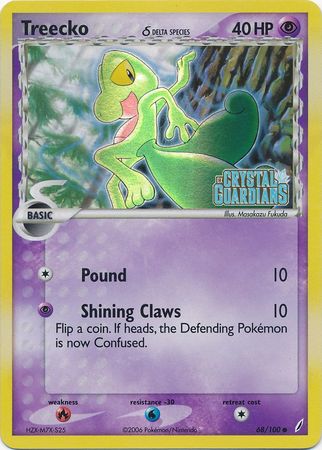 Treecko (68/100) (Delta Species) (Stamped) [EX: Crystal Guardians] | Good Games North