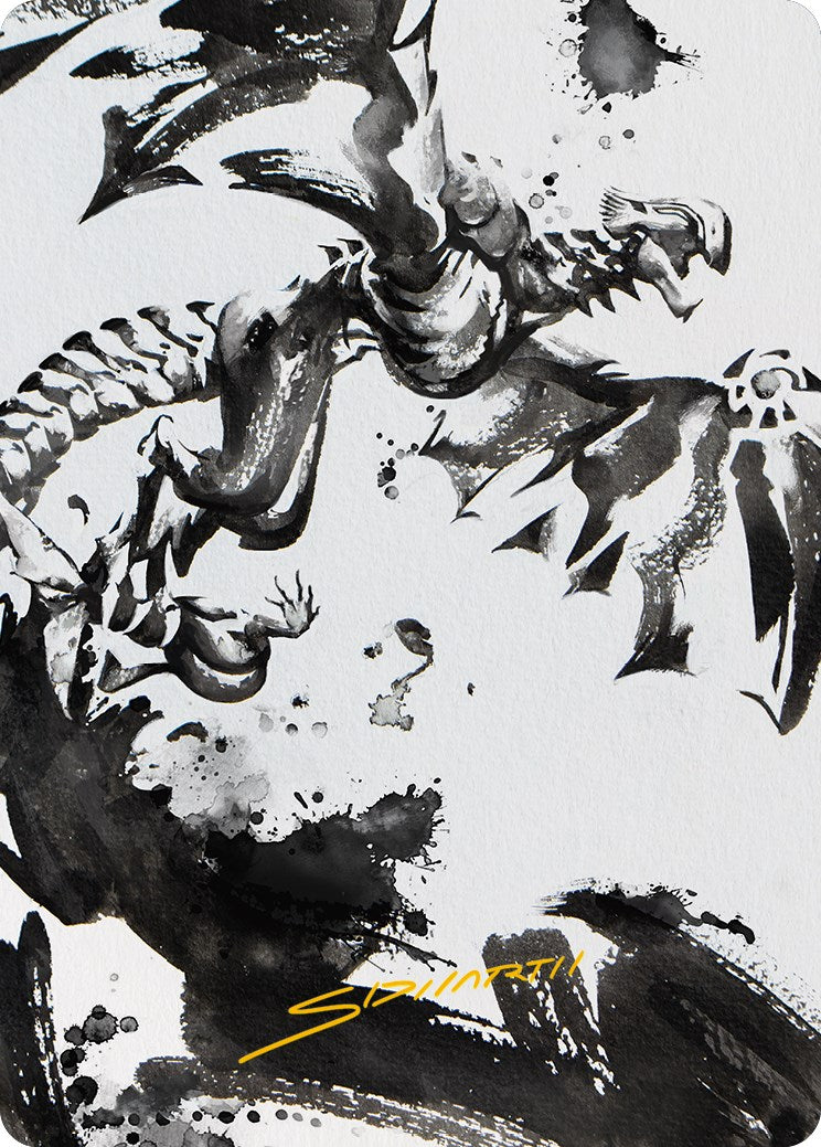 Quicksilver Fisher Art Card (Gold-Stamped Signature) [Phyrexia: All Will Be One Art Series] | Good Games North