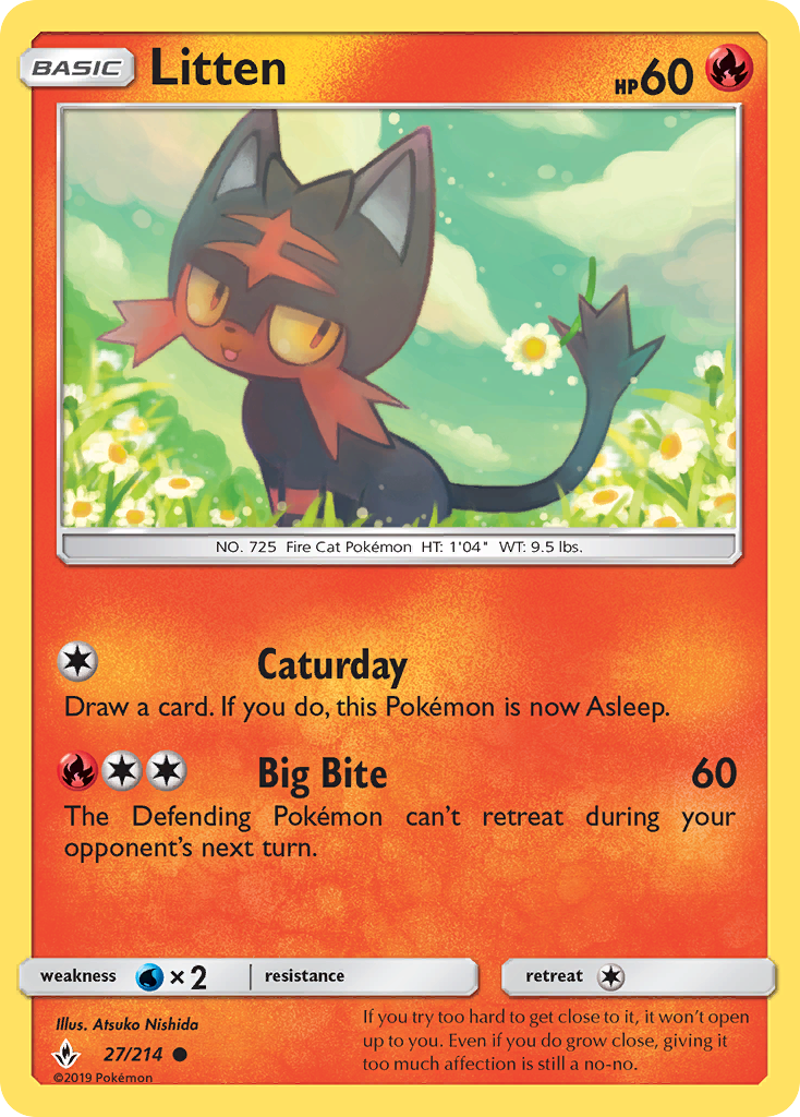 Litten (27/214) [Sun & Moon: Unbroken Bonds] | Good Games North