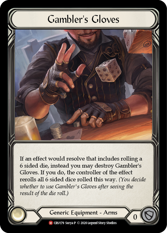 Gambler's Gloves [CRU179] (Crucible of War)  1st Edition Cold Foil | Good Games North