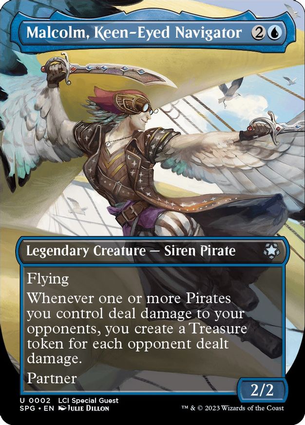 Malcolm, Keen-Eyed Navigator (Borderless) [The Lost Caverns of Ixalan Special Guests] | Good Games North