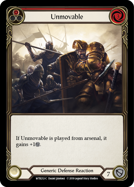 Unmovable (Red) [WTR212-C] Alpha Print Rainbow Foil | Good Games North