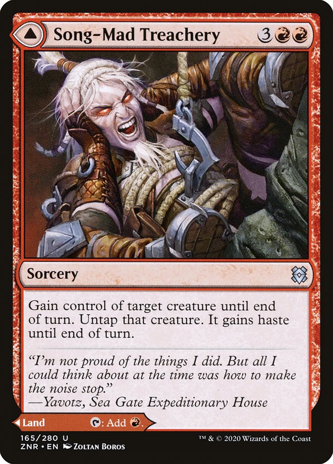 Song-Mad Treachery // Song-Mad Ruins [Zendikar Rising] | Good Games North