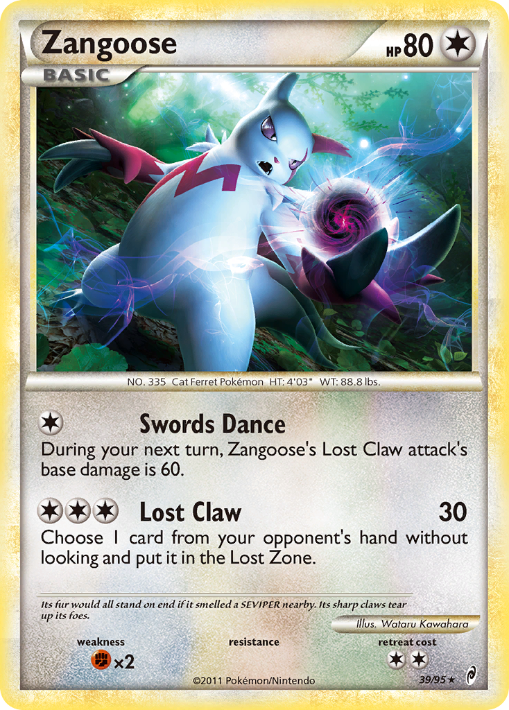 Zangoose (39/95) [HeartGold & SoulSilver: Call of Legends] | Good Games North