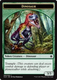 Dinosaur // Treasure (009) Double-sided Token [Ixalan Tokens] | Good Games North