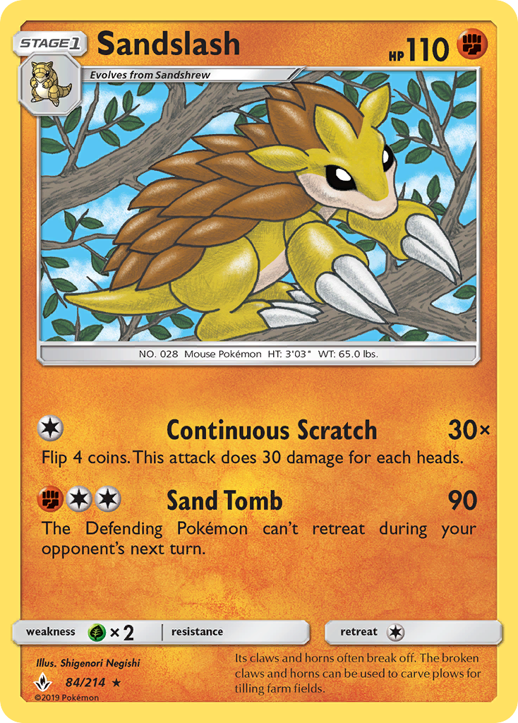 Sandslash (84/214) [Sun & Moon: Unbroken Bonds] | Good Games North