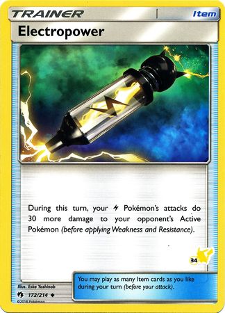 Electropower (172/214) (Pikachu Stamp #34) [Battle Academy 2020] | Good Games North