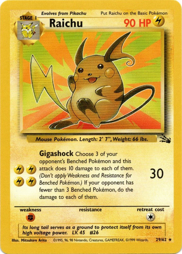 Raichu (29/62) [Fossil Unlimited] | Good Games North