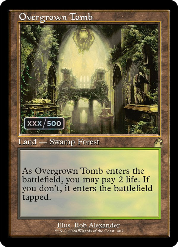 Overgrown Tomb (Retro) (Serialized) [Ravnica Remastered] | Good Games North