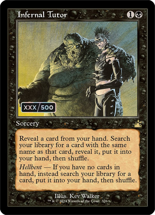 Infernal Tutor (Retro) (Serialized) [Ravnica Remastered] | Good Games North