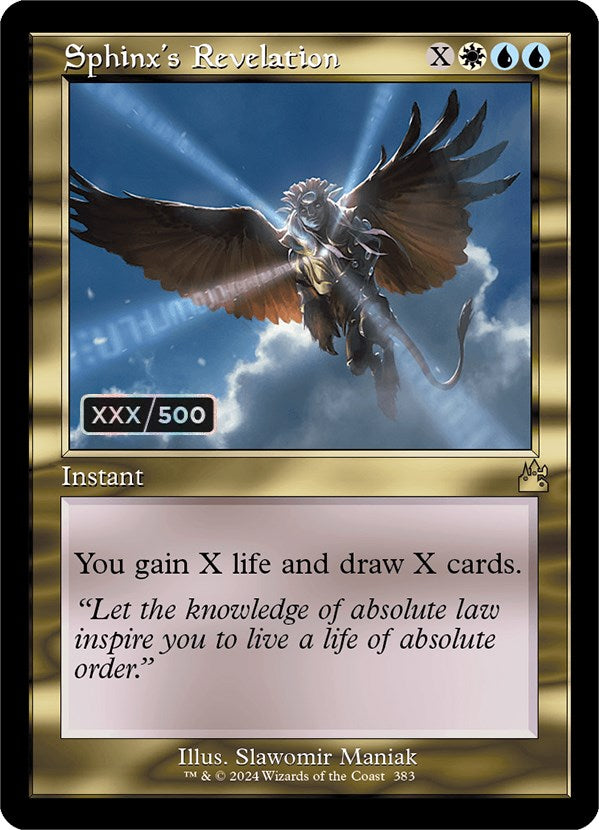 Sphinx's Revelation (Retro) (Serialized) [Ravnica Remastered] | Good Games North