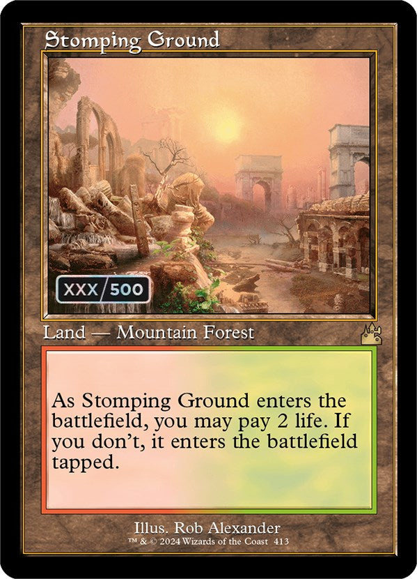 Stomping Ground (Retro) (Serialized) [Ravnica Remastered] | Good Games North