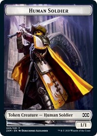 Human Soldier // Wurm (029) Double-sided Token [Double Masters Tokens] | Good Games North