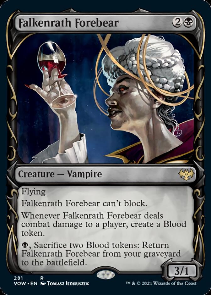 Falkenrath Forebear (Showcase Fang Frame) [Innistrad: Crimson Vow] | Good Games North