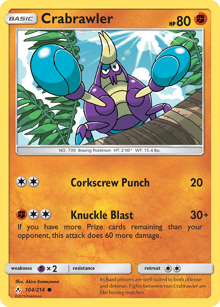 Crabrawler (104/214) [Sun & Moon: Unbroken Bonds] | Good Games North