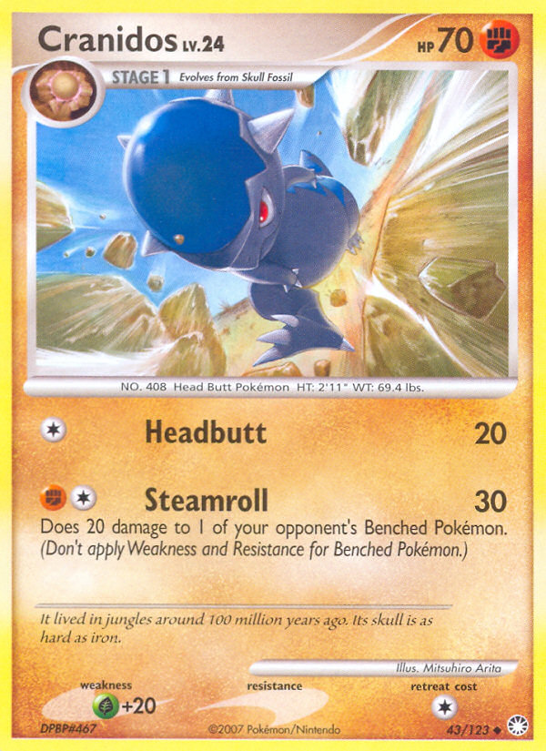 Cranidos (43/123) [Diamond & Pearl: Mysterious Treasures] | Good Games North