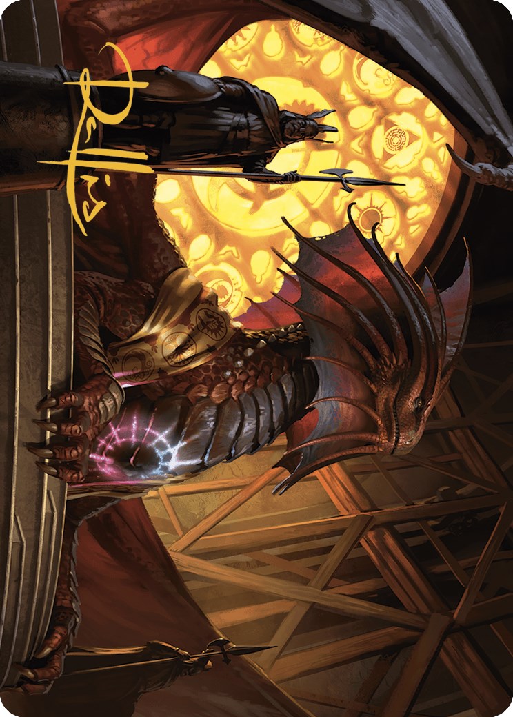 Niv-Mizzet, Guildpact Art Card (21/49) (Gold-Stamped Signature) [Murders at Karlov Manor Art Series] | Good Games North