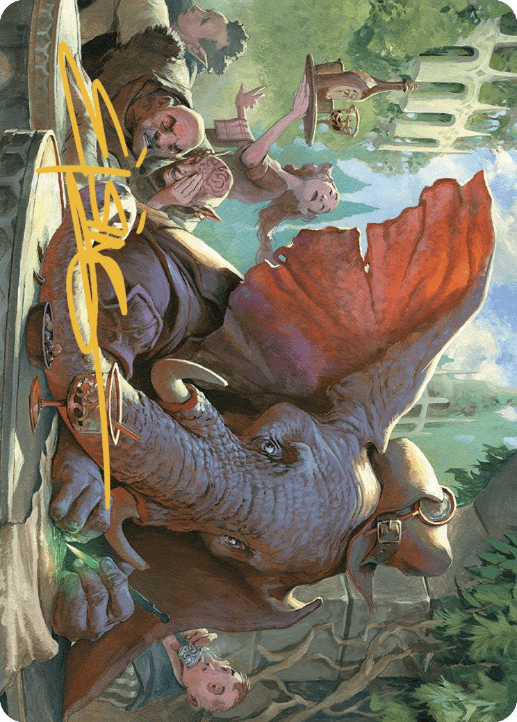 Loxodon Eavesdropper Art Card (Gold-Stamped Signature) [Murders at Karlov Manor Art Series] | Good Games North
