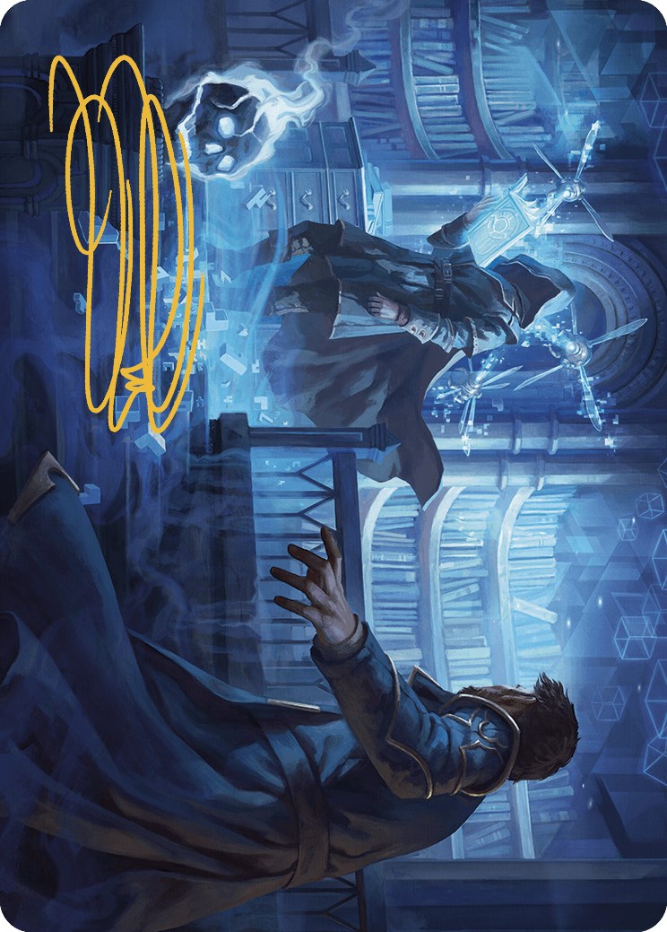 Intrude on the Mind Art Card (Gold-Stamped Signature) [Murders at Karlov Manor Art Series] | Good Games North