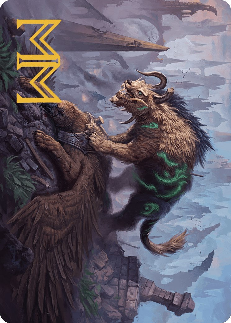 Axebane Ferox Art Card (Gold-Stamped Signature) [Murders at Karlov Manor Art Series] | Good Games North