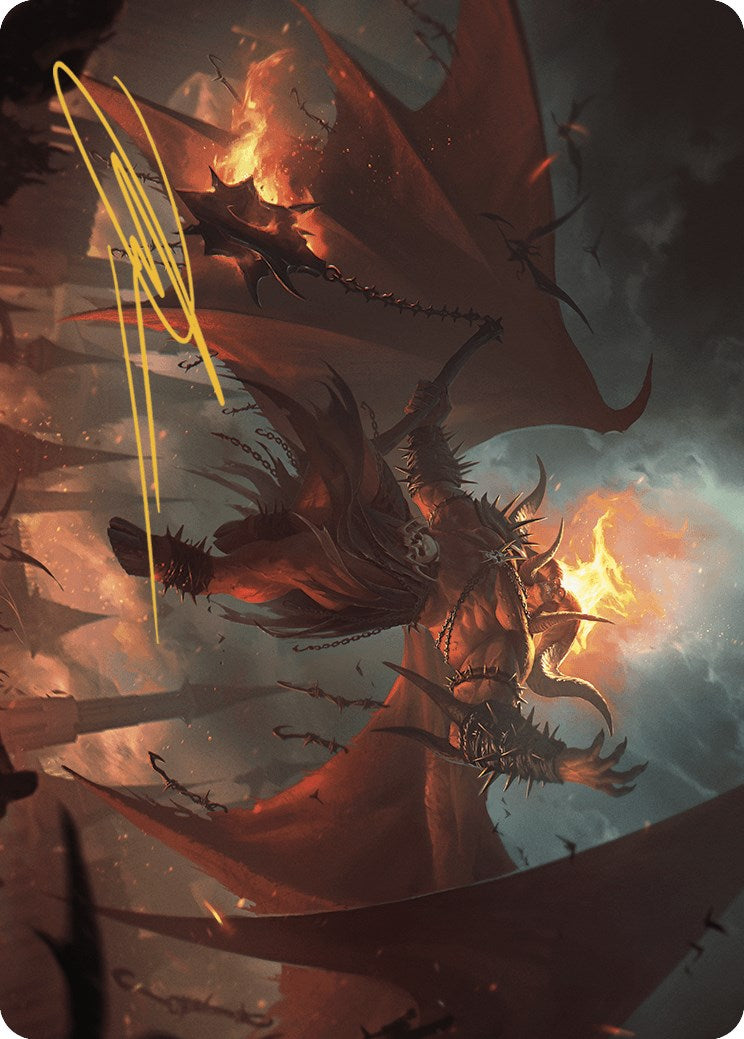 Rakdos, Patron of Chaos Art Card (22/49) (Gold-Stamped Signature) [Murders at Karlov Manor Art Series] | Good Games North