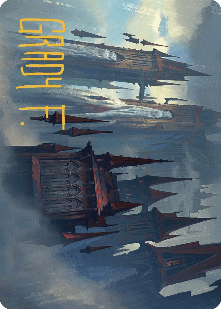 Thundering Falls Art Card (Gold-Stamped Signature) [Murders at Karlov Manor Art Series] | Good Games North