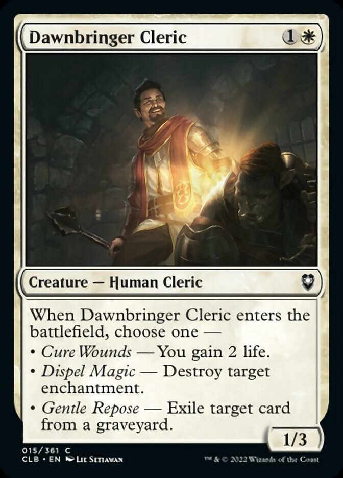 Dawnbringer Cleric [Commander Legends: Battle for Baldur's Gate] | Good Games North