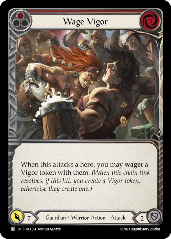 Wage Vigor (Red) [BET014] (Heavy Hitters Betsy Blitz Deck) | Good Games North