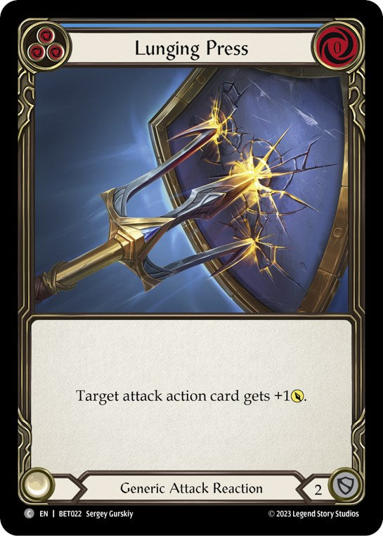 Lunging Press (Blue) [BET022] (Heavy Hitters Betsy Blitz Deck) | Good Games North