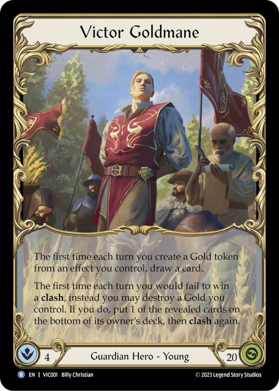 Victor Goldmane [VIC001] (Heavy Hitters Victor Blitz Deck)  Rainbow Foil | Good Games North