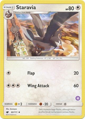 Staravia (82/111) (Deck Exclusive #4) [Sun & Moon: Trainer Kit - Alolan Sandslash] | Good Games North