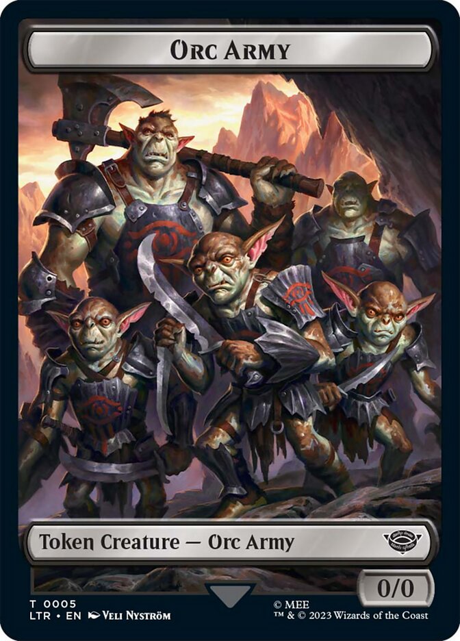 Orc Army Token (05) [The Lord of the Rings: Tales of Middle-Earth Tokens] | Good Games North