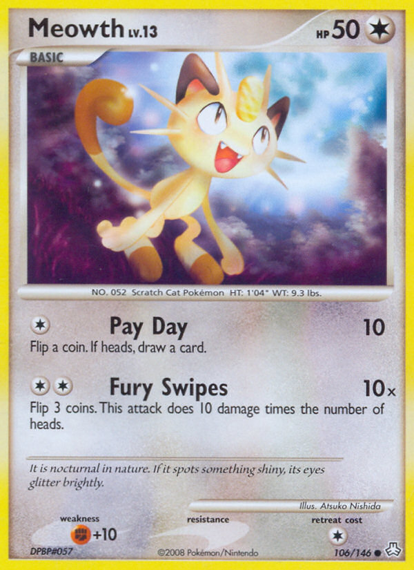 Meowth (106/146) [Diamond & Pearl: Legends Awakened] | Good Games North